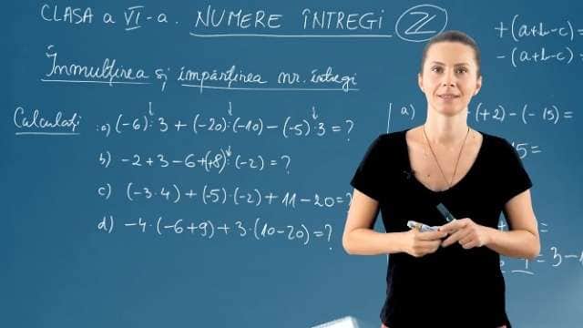 Înmulțirea și împărțirea numerelor întregi