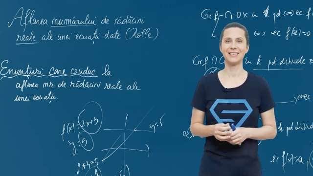 Aflarea numărului de rădăcini reale ale unei ecuații date (Rolle) - P10