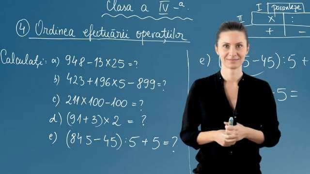 Ordinea efectuării operațiilor