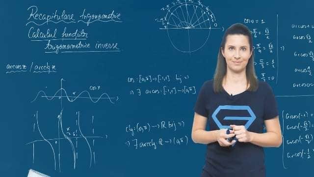Recapitulare. Calculul funcțiilor trigonometrice inverse. arccos x / arcctg x