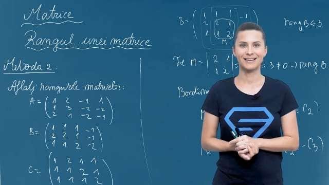 Rangul unei matrice - Metoda 2