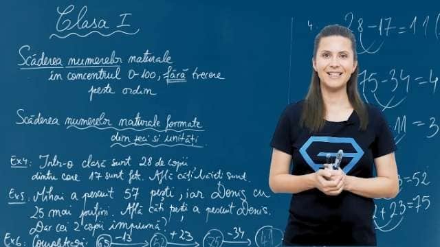 Scăderea numerelor naturale formate din zeci și unități - probleme p2