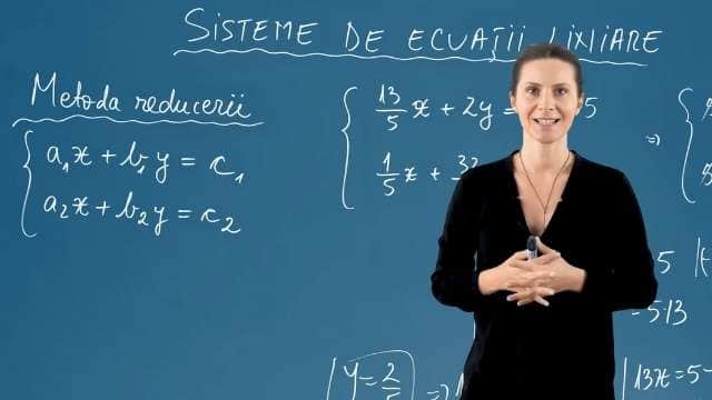 Sisteme de două ecuații liniare cu doua necunoscute. Rezolvarea prin metoda reducerii