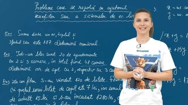 Probleme care se rezolvă cu ajutorul ecuațiilor sau a sistemelor de ecuații liniare