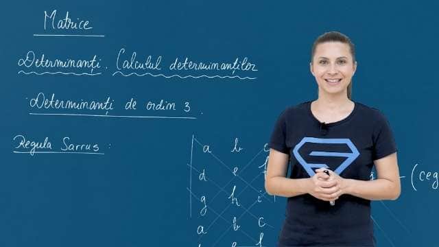Determinanti de ordin 3 - Regula lui Sarrus