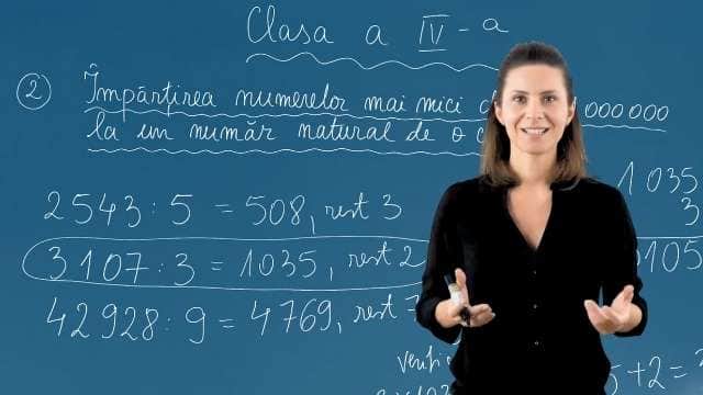 Împărțirea numerelor mai mici de 1000000 la un număr natural de o cifră - Partea 2