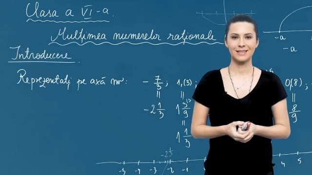 Reprezentarea pe axa a numerelor rationale