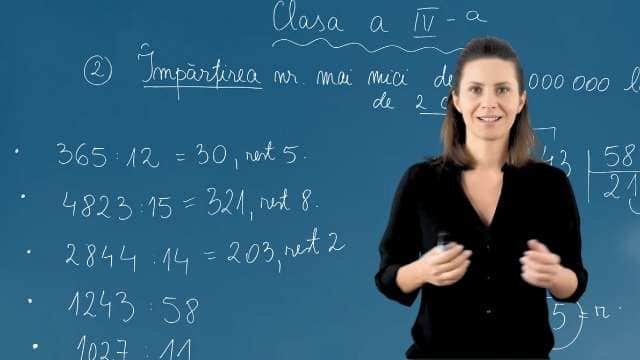 Împărțirea numerelor mai mici decât 1000000 la un număr de doua cifre