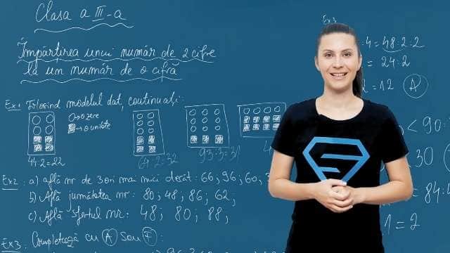 Împărțirea unui număr de 2 cifre la un număr de o cifră - Partea 2