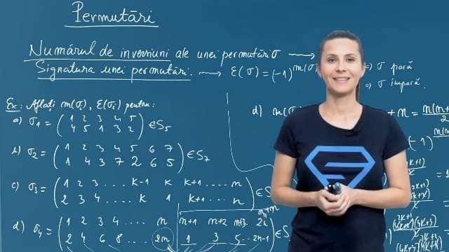 Numărul de inversiuni ale unei permutări. Signatura unei permutări.