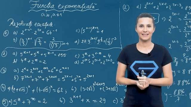 Funcția exponențială - Ecuații