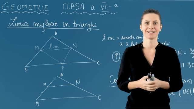 Linia mijlocie în triunghi