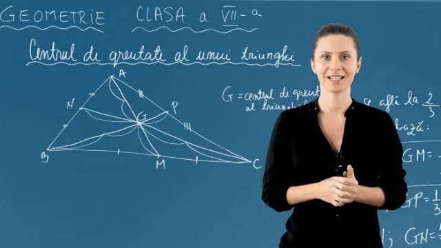 Centrul de greutate al unui triunghi