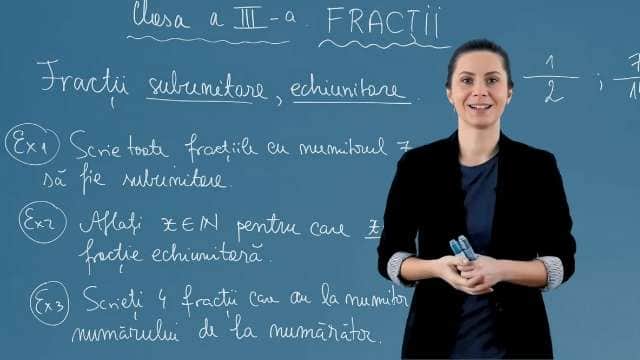 Fracții subunitare, echiunitare