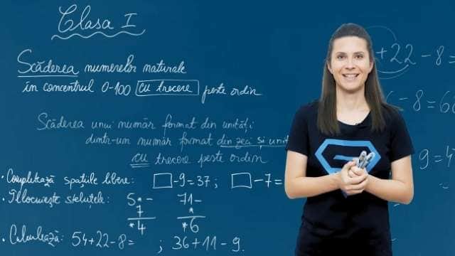 Scăderea unui număr format din unități dintr-un număr format din zeci și unități