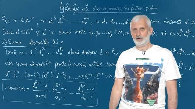 Numărul divizorilor (pe baza descompunerii)