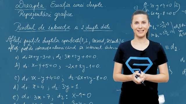 Punctul de intersecție a doua drepte