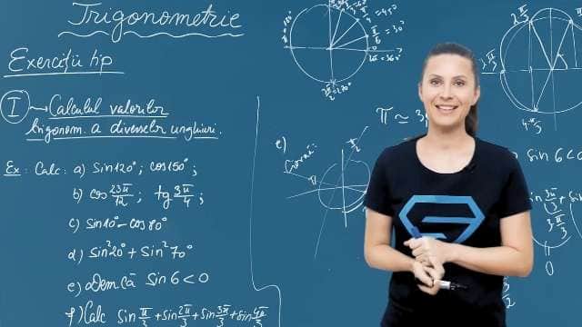 Calculul valorilor trigonometrice a diverselor unghiuri