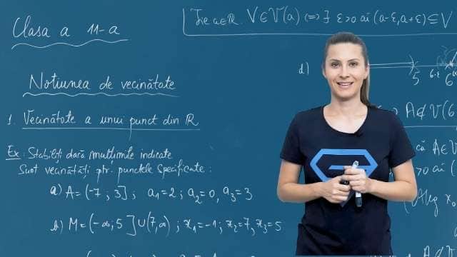 Noțiunea de vecinătate. Vecinătate a unui punct din R. Exerciții
