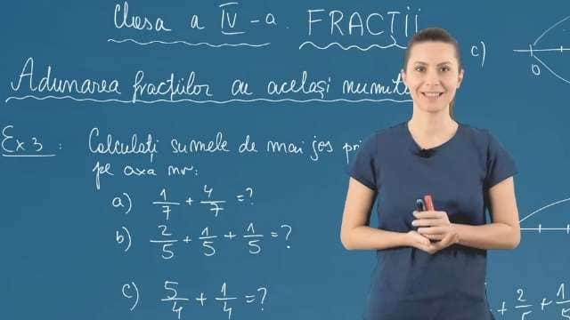 Adunarea fractiilor cu acelasi numitor