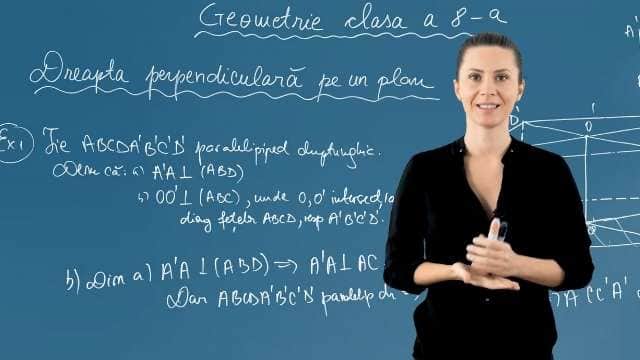 Dreapta perpendiculară pe un plan - Partea 2