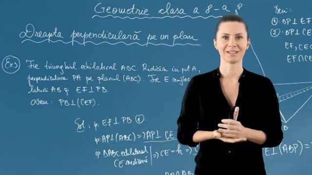 Dreapta perpendiculară pe un plan - Partea 3