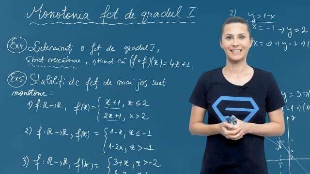 Monotonia funcției de gradul I - P2