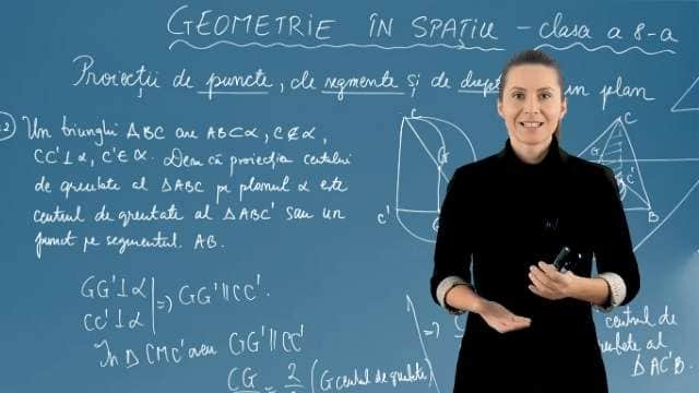 Proiecții de puncte, de segmente și de drepte pe un plan - Partea 3