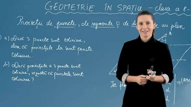 Proiecții de puncte, de segmente și de drepte pe un plan - Partea 4