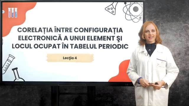 Corelația între configurația electronică a unui element şi locul ocupat în tabelul periodic