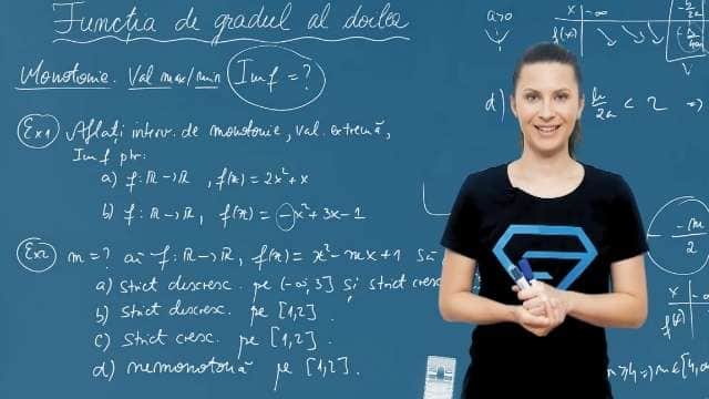 Monotonia funcției de gradul al doilea - P2