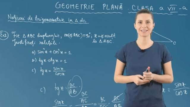 Noțiuni de trigonometrie în triunghiul dreptunghic - P4