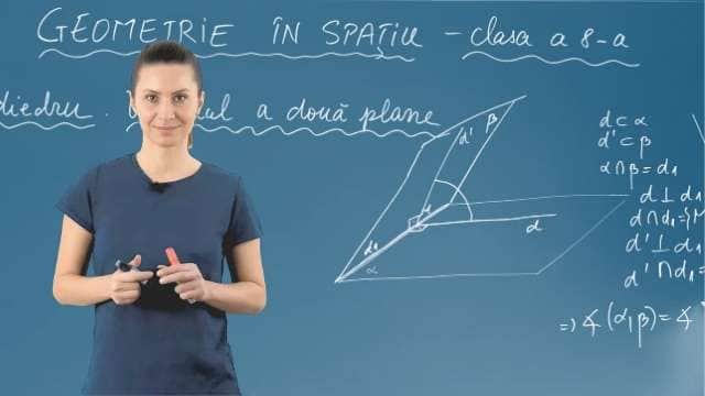 Unghi diedru. Unghiul a două plane.