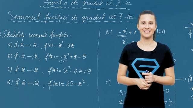 Semnul funcției de gradul al II-lea