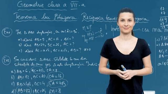 Teorema lui Pitagora. Reciproca teoremei lui Pitagora