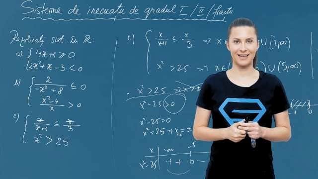 Sisteme de inecuații de gradul I /II / fracții