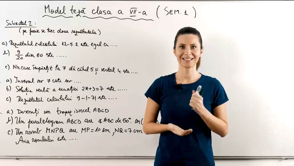 Model teză - Semestrul 1