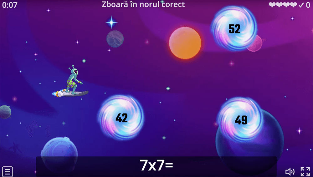 JOC - Înmulțirea când unul dintre factori este 7