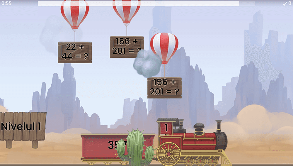 JOC - Adunarea numerelor naturale in concernul 0 – 1000 fara trecere peste ordin