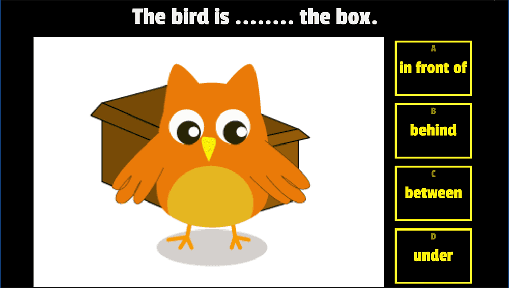 GAME - Prepositions of place