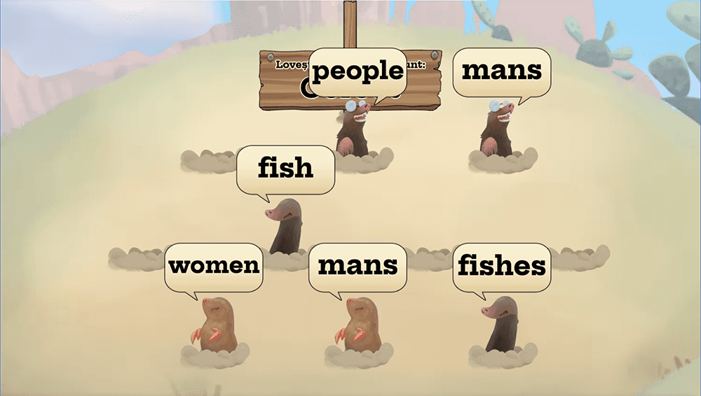 GAME - Plural nouns irregular