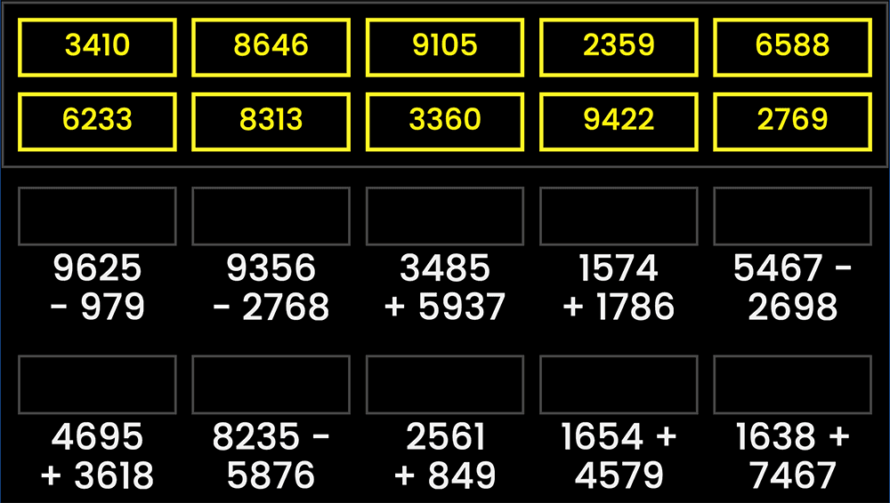 JOC - Adunarea / Scăderea cu trecere peste ordin
