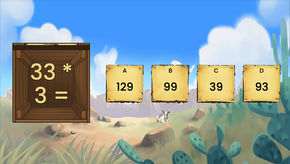 JOC - Înmulțirea numerelor de doua cifre cu un număr de o cifră