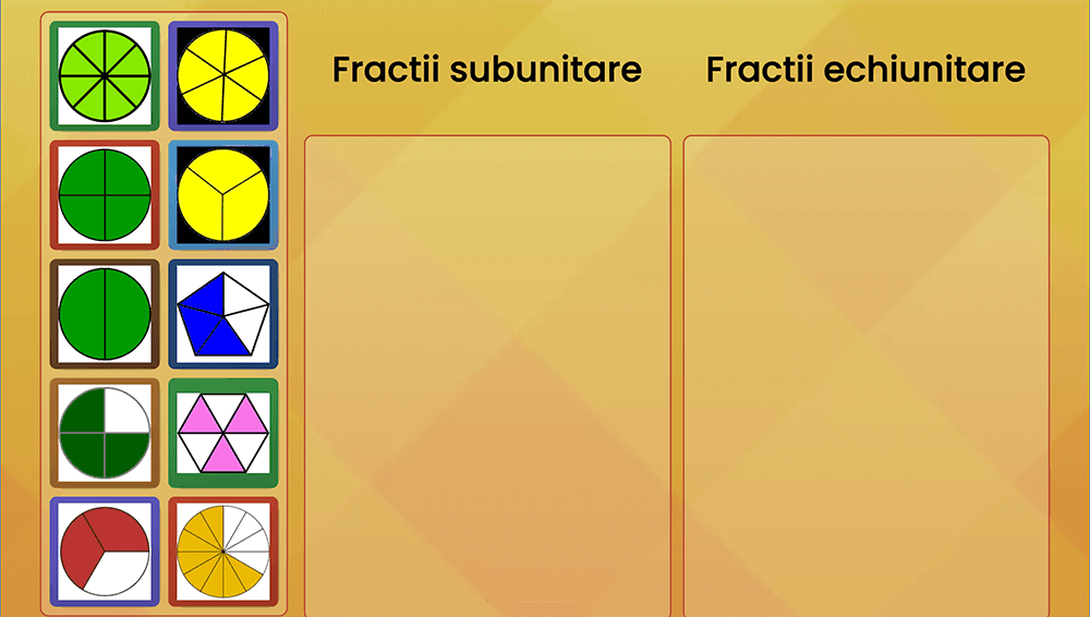 JOC - Fracții subunitare, echiunitare