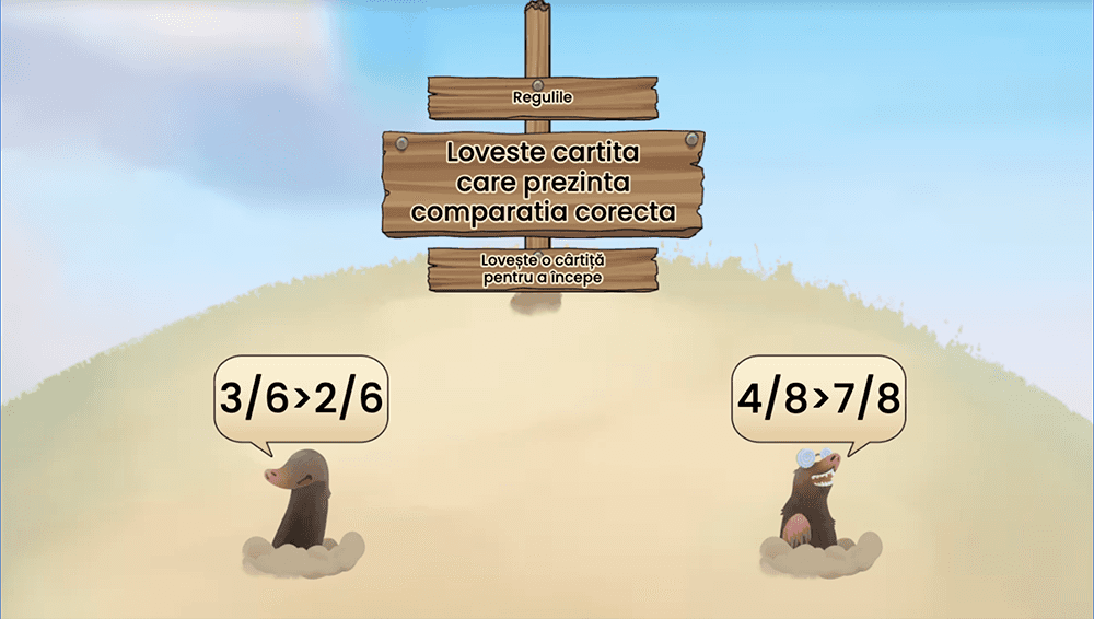 JOC - Compararea fracțiilor cu același numitor - P2