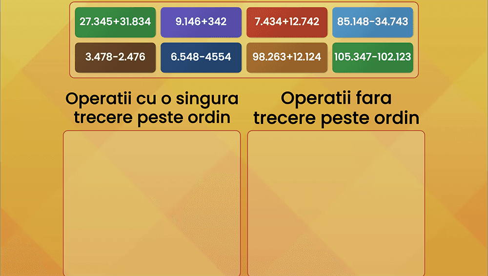JOC - Adunarea / Scăderea cu o singură trecere peste ordin
