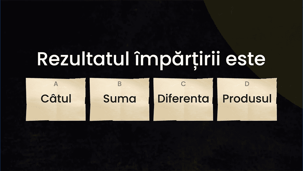 JOC - Împărțirea cu restul zero. Împărțirea exactă