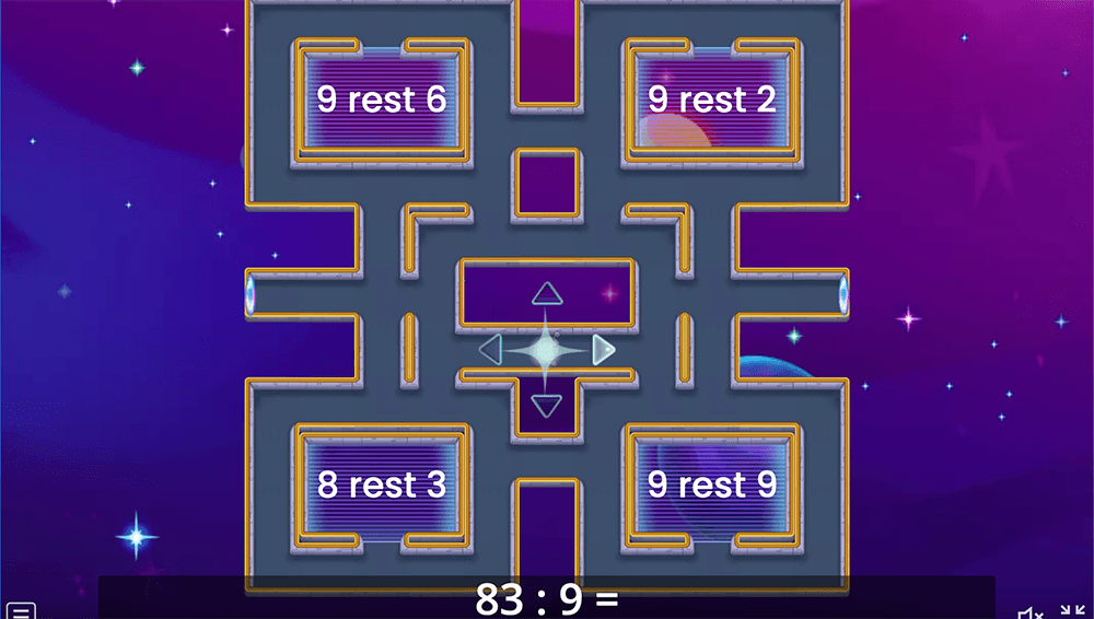 JOC - Împărțirea cu restul diferit de zero. Împărțirea cu rest