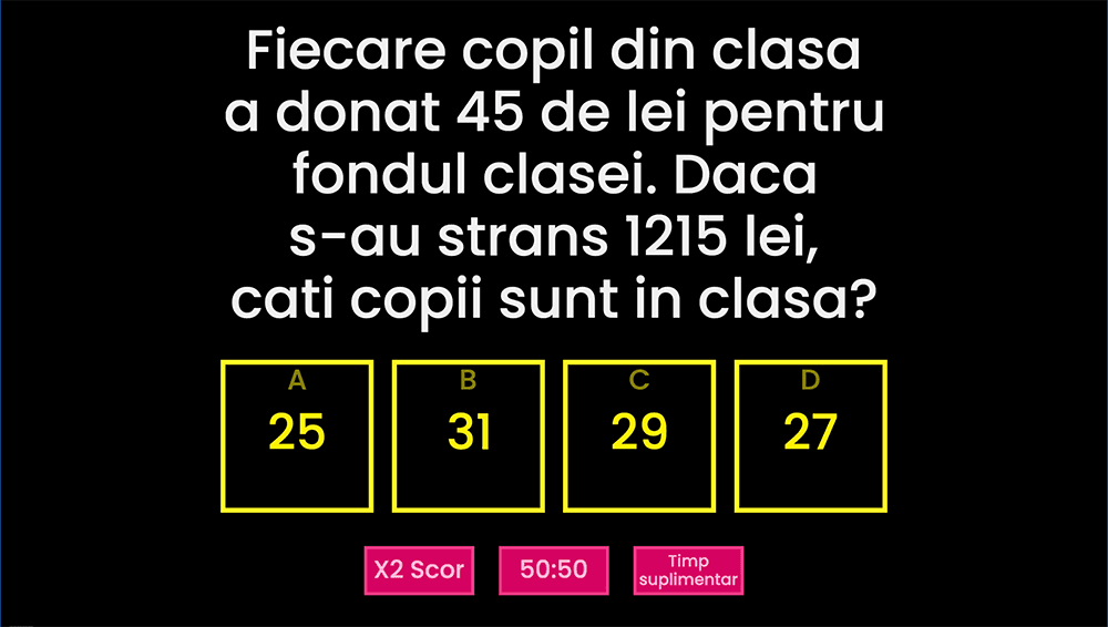 JOC - Aflarea numărului necunoscut