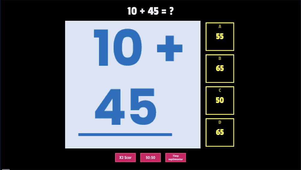 JOC - Adunarea numerelor naturale formate din zeci și unități